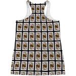 King Of Diamonds Playing Card Pattern Print Women's Racerback Tank Top