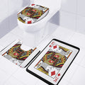 King Of Diamonds Playing Card Print 3 Piece Bath Mat Set