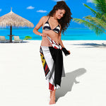 King Of Diamonds Playing Card Print Beach Sarong Wrap