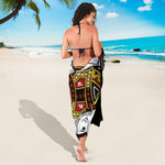 King Of Diamonds Playing Card Print Beach Sarong Wrap