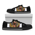 King Of Diamonds Playing Card Print Black Low Top Sneakers