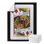 King Of Diamonds Playing Card Print Blanket