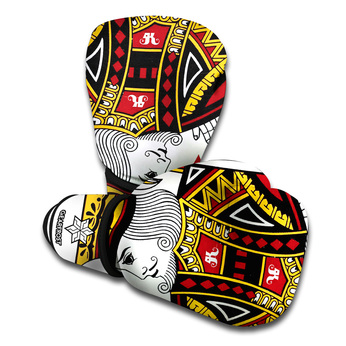 King Of Diamonds Playing Card Print Boxing Gloves