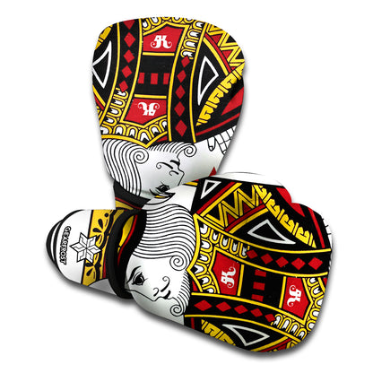 King Of Diamonds Playing Card Print Boxing Gloves