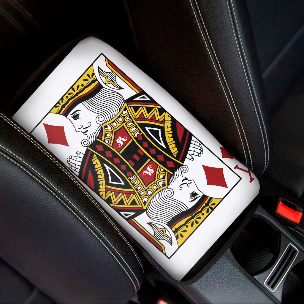 King Of Diamonds Playing Card Print Car Center Console Cover