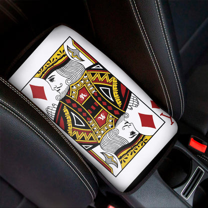 King Of Diamonds Playing Card Print Car Center Console Cover