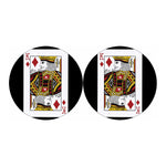 King Of Diamonds Playing Card Print Car Coasters