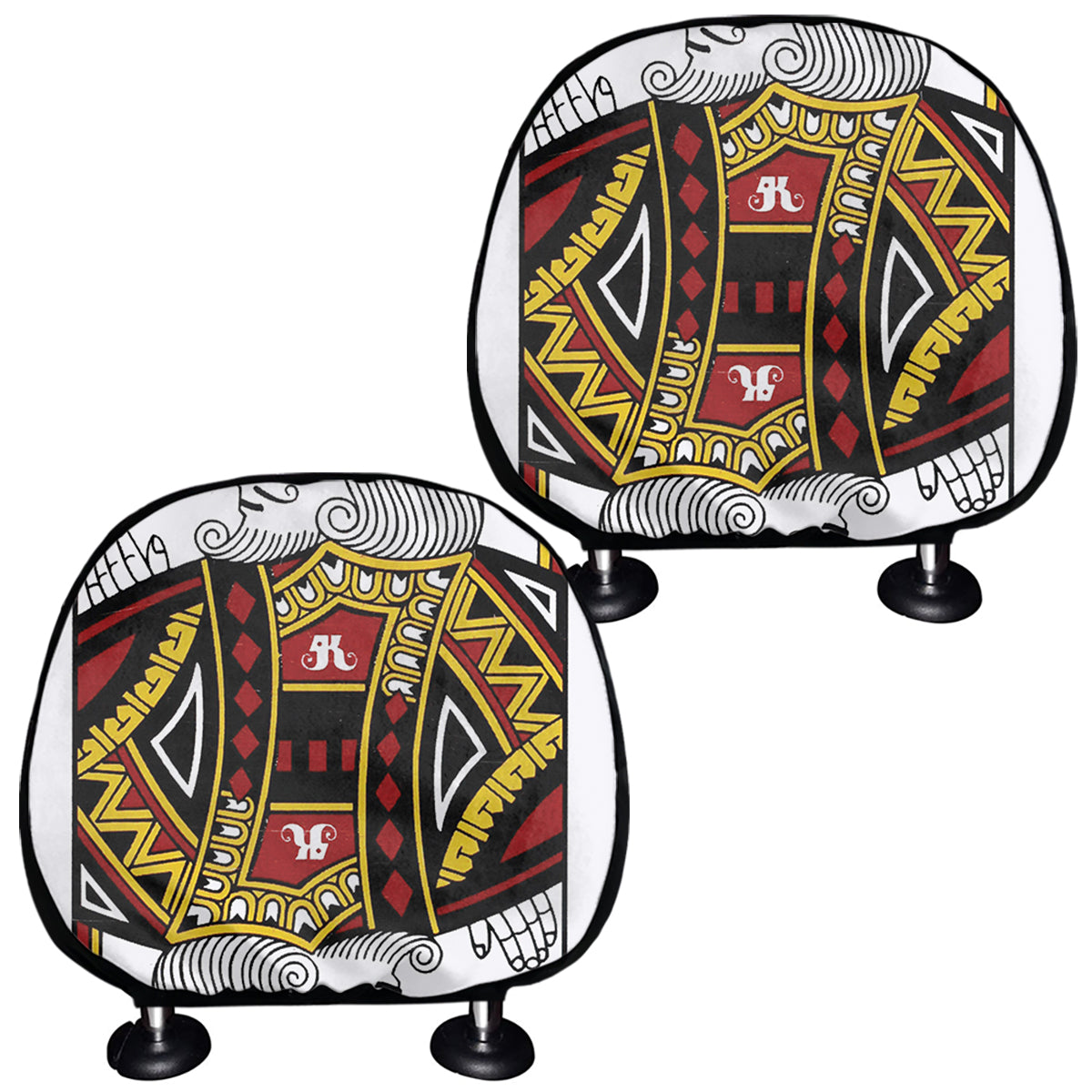 King Of Diamonds Playing Card Print Car Headrest Covers