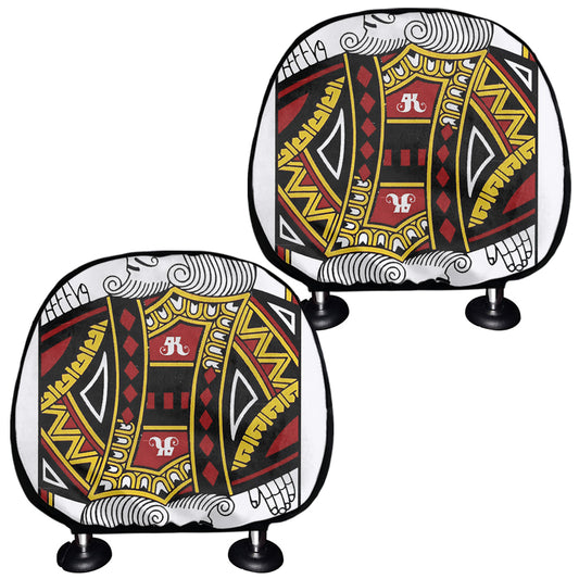 King Of Diamonds Playing Card Print Car Headrest Covers
