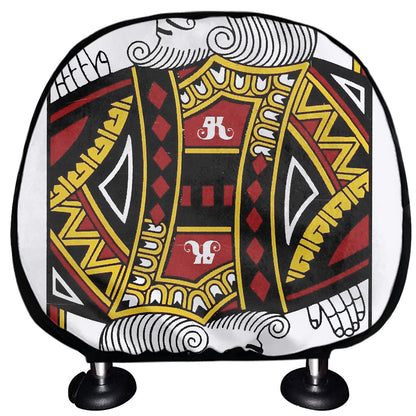 King Of Diamonds Playing Card Print Car Headrest Covers
