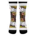 King Of Diamonds Playing Card Print Crew Socks