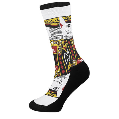 King Of Diamonds Playing Card Print Crew Socks