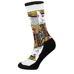 King Of Diamonds Playing Card Print Crew Socks