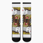 King Of Diamonds Playing Card Print Crew Socks