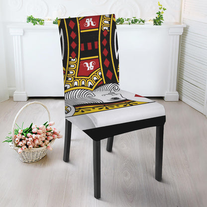 King Of Diamonds Playing Card Print Dining Chair Slipcover