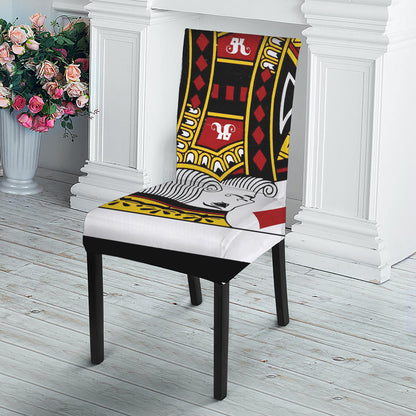 King Of Diamonds Playing Card Print Dining Chair Slipcover