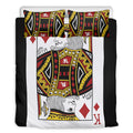 King Of Diamonds Playing Card Print Duvet Cover Bedding Set