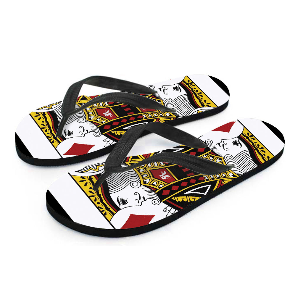 King Of Diamonds Playing Card Print Flip Flops