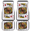 King Of Diamonds Playing Card Print Front and Back Car Floor Mats