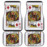 King Of Diamonds Playing Card Print Front and Back Car Floor Mats