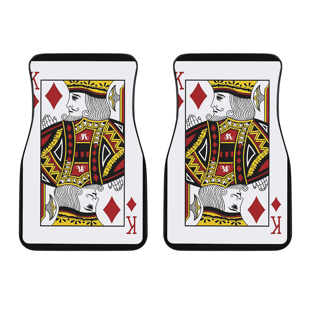 King Of Diamonds Playing Card Print Front Car Floor Mats