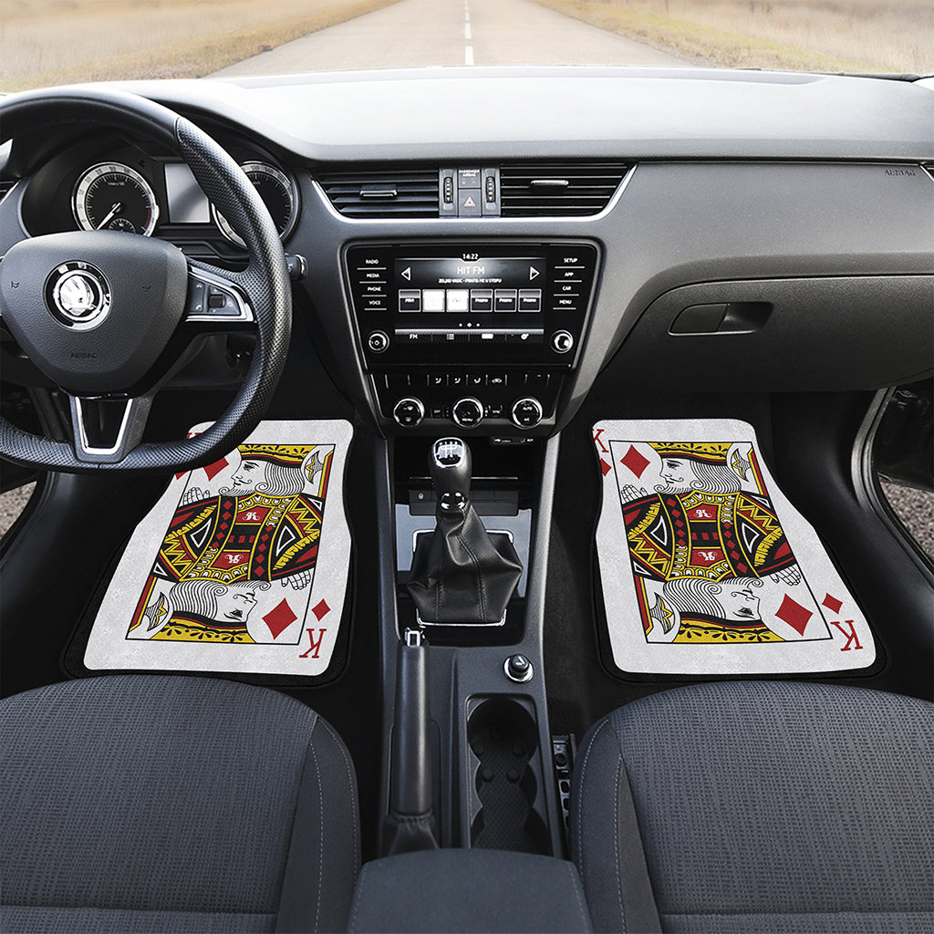 King Of Diamonds Playing Card Print Front Car Floor Mats