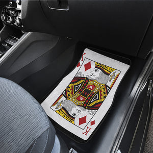 King Of Diamonds Playing Card Print Front Car Floor Mats