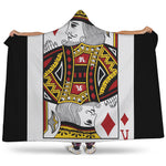 King Of Diamonds Playing Card Print Hooded Blanket