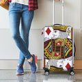 King Of Diamonds Playing Card Print Luggage Cover
