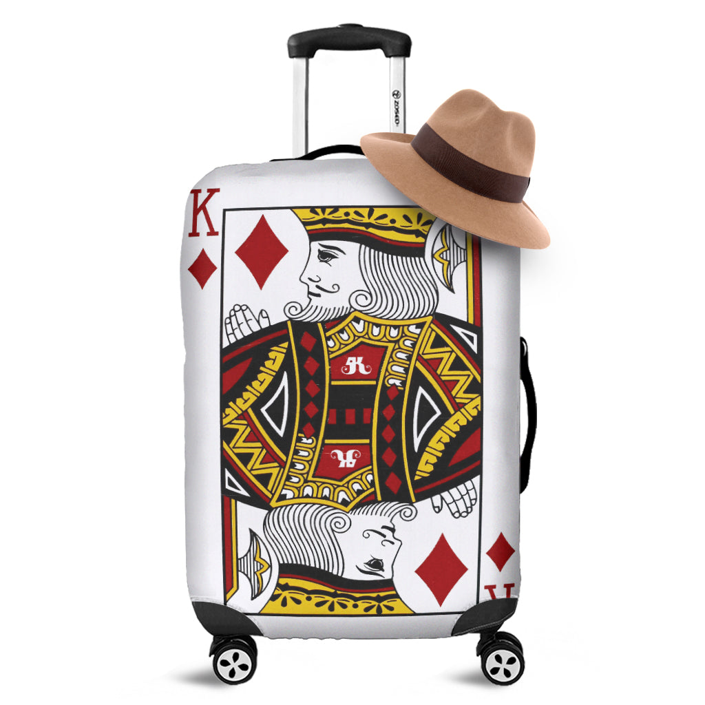 King Of Diamonds Playing Card Print Luggage Cover