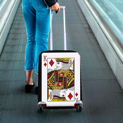 King Of Diamonds Playing Card Print Luggage Cover