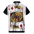 King Of Diamonds Playing Card Print Men's Short Sleeve Shirt