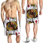 King Of Diamonds Playing Card Print Men's Shorts
