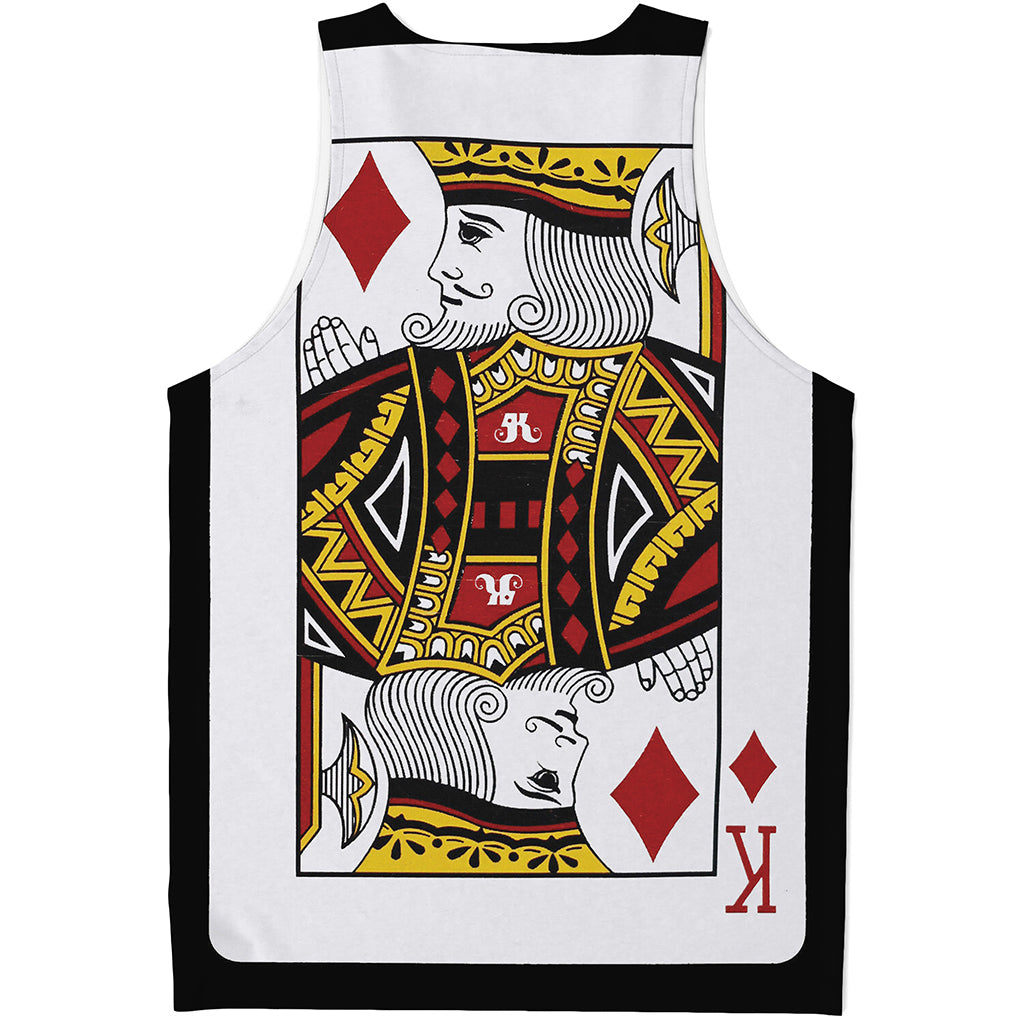 King Of Diamonds Playing Card Print Men's Tank Top