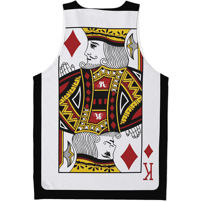 King Of Diamonds Playing Card Print Men's Tank Top