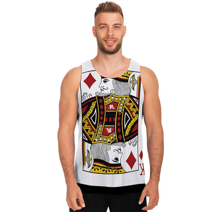 King Of Diamonds Playing Card Print Men's Tank Top