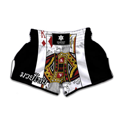 King Of Diamonds Playing Card Print Muay Thai Boxing Shorts