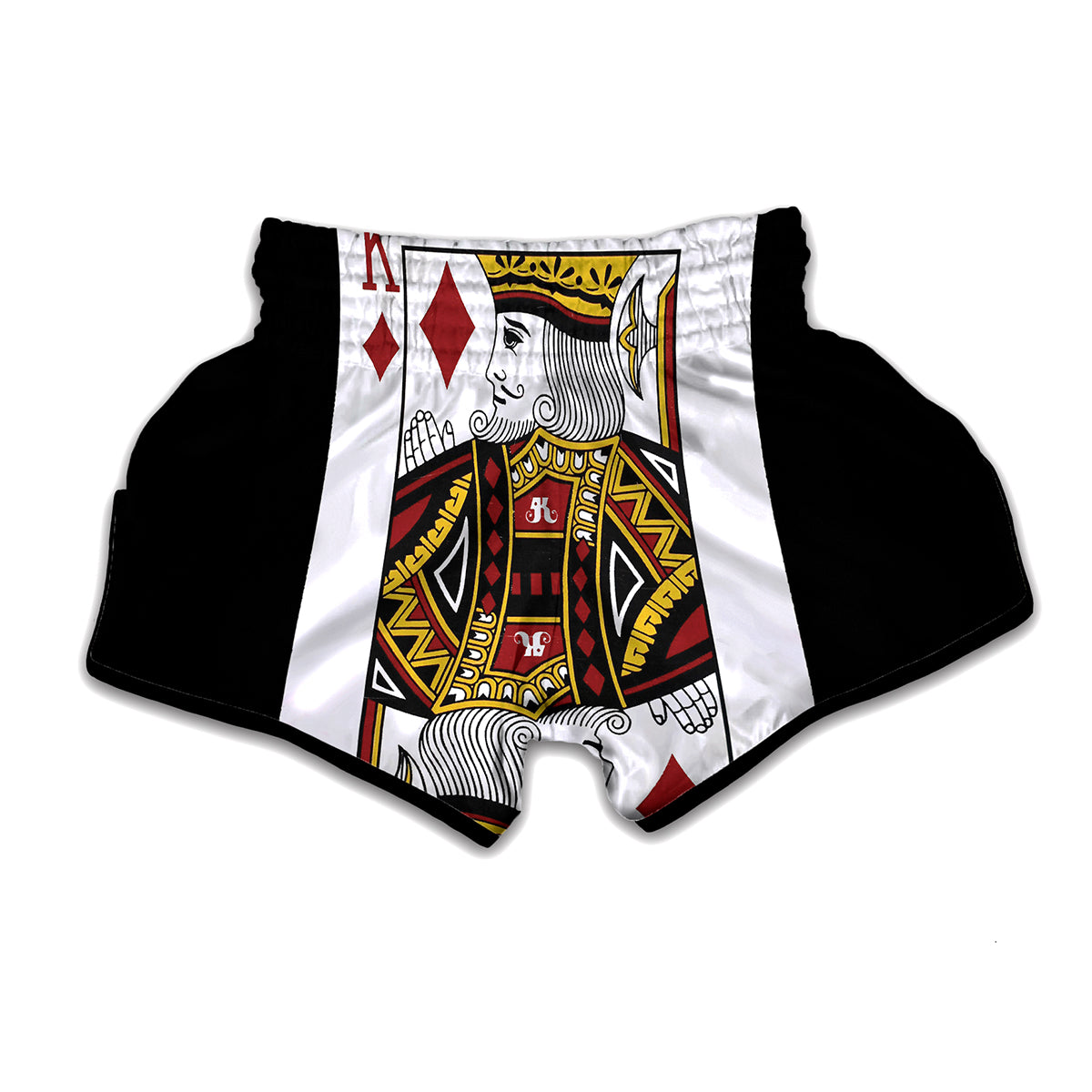 King Of Diamonds Playing Card Print Muay Thai Boxing Shorts