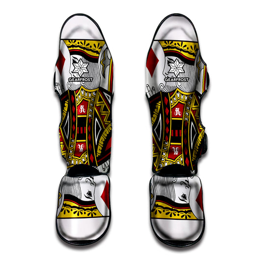 King Of Diamonds Playing Card Print Muay Thai Shin Guard