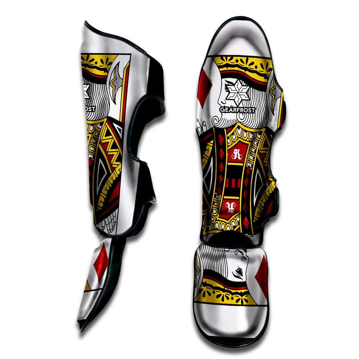 King Of Diamonds Playing Card Print Muay Thai Shin Guard