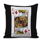 King Of Diamonds Playing Card Print Pillow Cover