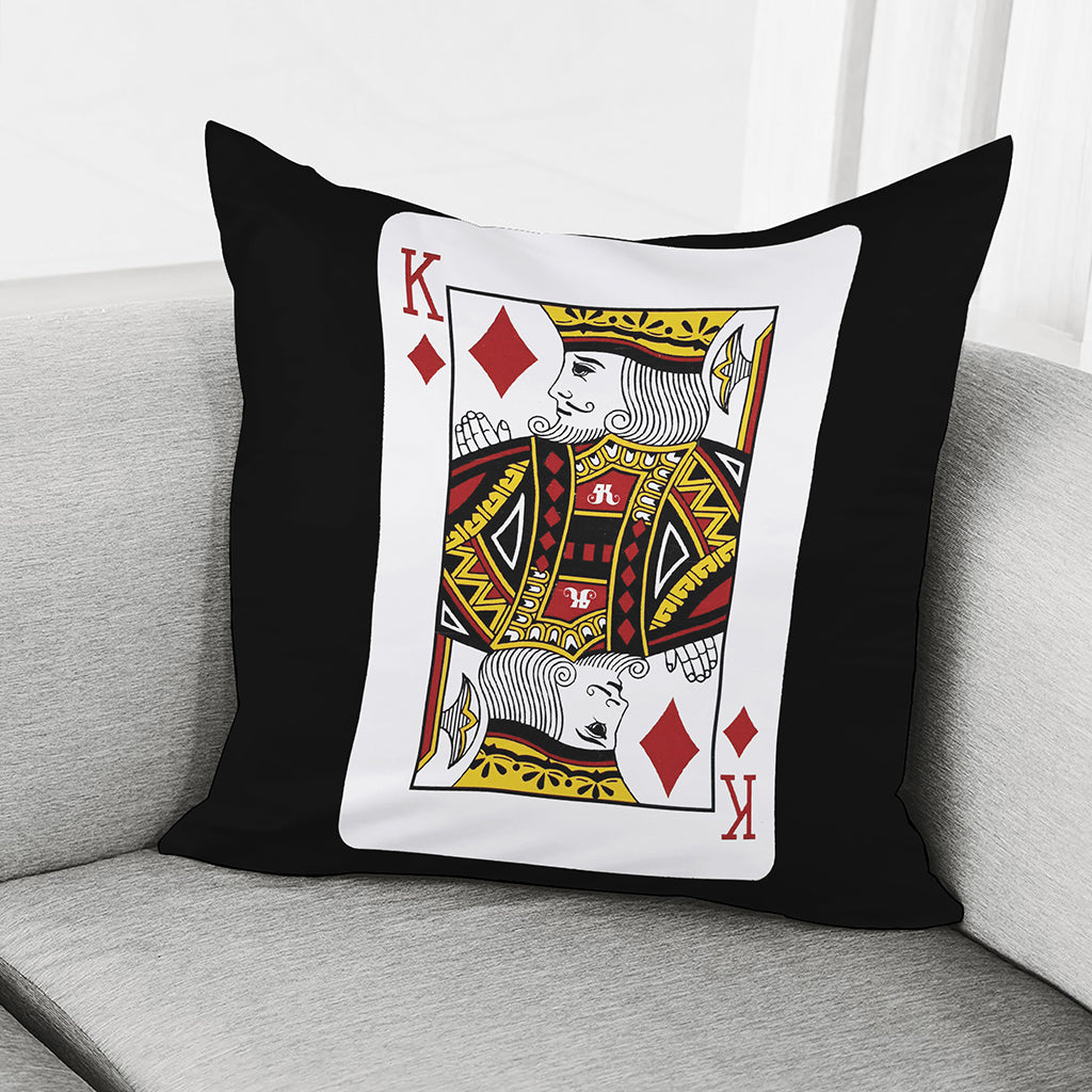 King Of Diamonds Playing Card Print Pillow Cover