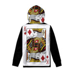King Of Diamonds Playing Card Print Pullover Hoodie