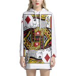 King Of Diamonds Playing Card Print Pullover Hoodie Dress