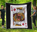 King Of Diamonds Playing Card Print Quilt