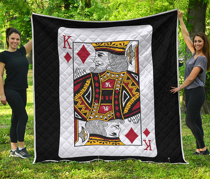King Of Diamonds Playing Card Print Quilt