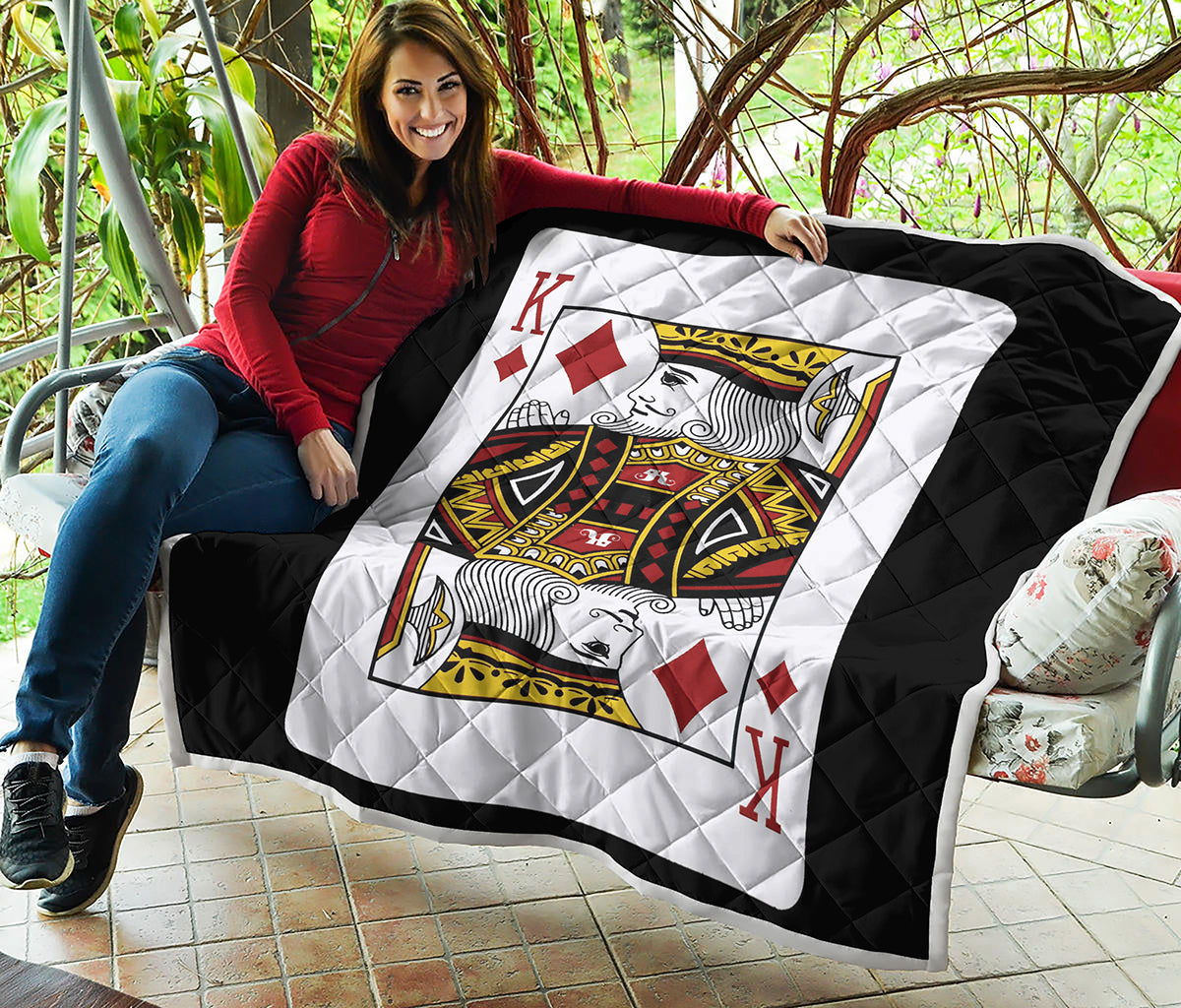 King Of Diamonds Playing Card Print Quilt