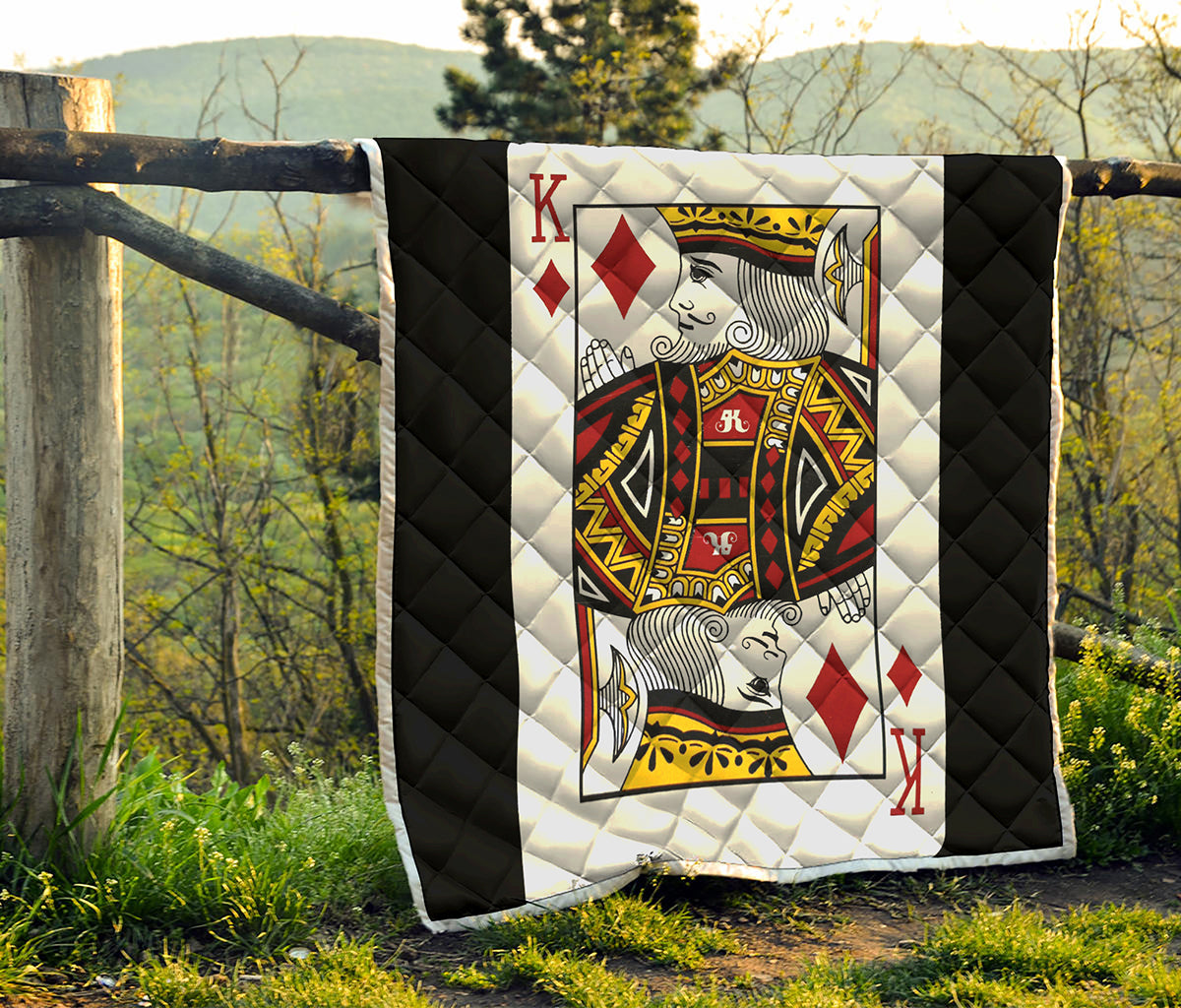 King Of Diamonds Playing Card Print Quilt