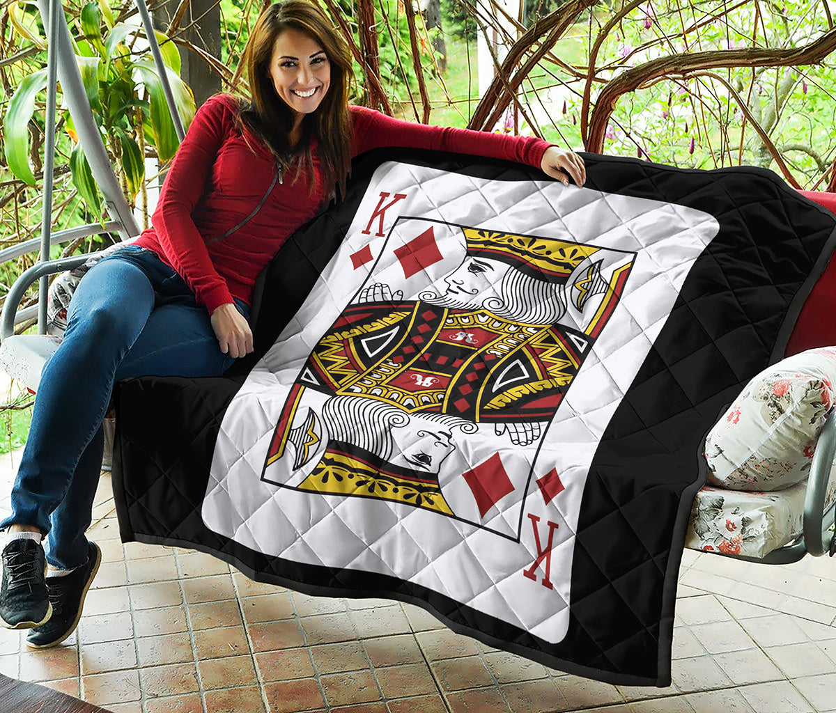King Of Diamonds Playing Card Print Quilt