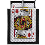 King Of Diamonds Playing Card Print Quilt Bed Set